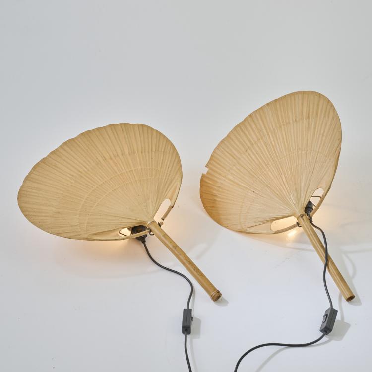 Bild 1 zu Objekt, Two 'Uchiwa IV' wall lights, 1973 (design), Ingo Maurer, Design M, Maurer, Ingo, M&uuml;nchen, 175B 262