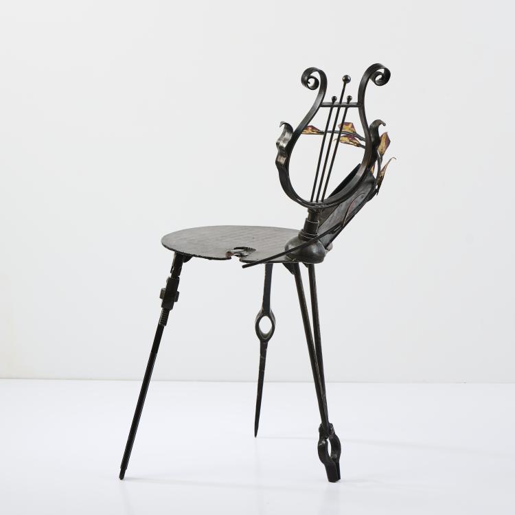 Bild 3 zu Objekt, 'Lyre' chair, 1986 (design), Mark Brazier-Jones, Brazier Jones, Mark, Buckland, Buntingford., 175B 382