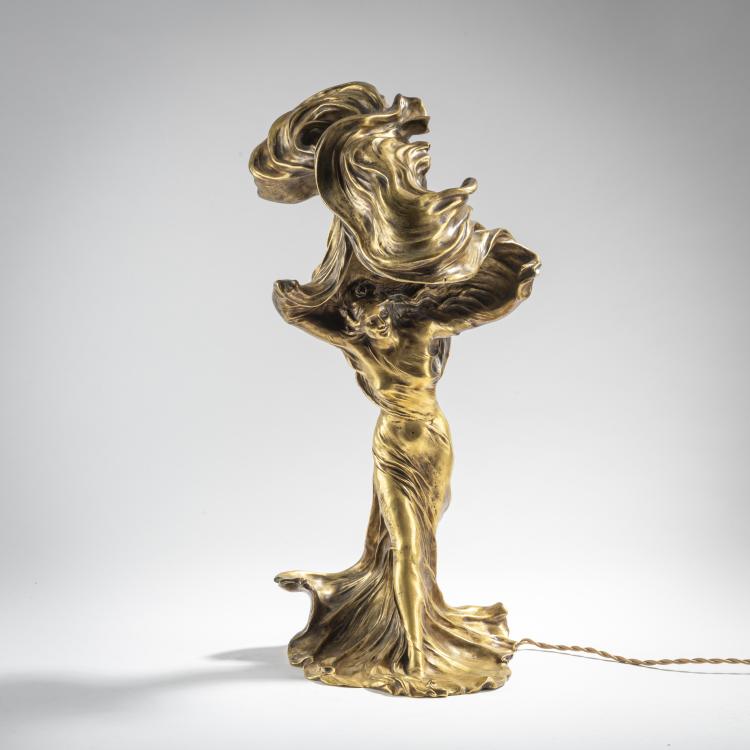 Hauptbild zu Objekt, Figurenleuchte 'La danse, la Lo&iuml;e Fuller', Modell f&uuml;r die Pariser Weltausstellung, 1900, Raoul-Fran&ccedil;ois Larche, Siot-Decauville, Paris, 176C 507