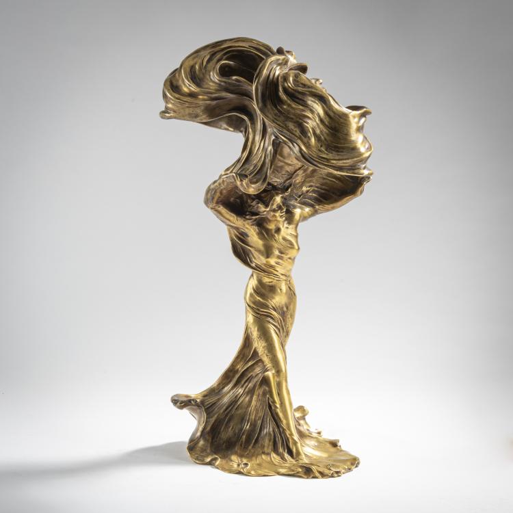 Bild 2 zu Objekt, Figurenleuchte 'La danse, la Lo&iuml;e Fuller', Modell f&uuml;r die Pariser Weltausstellung, 1900, Raoul-Fran&ccedil;ois Larche, Siot-Decauville, Paris, 176C 507