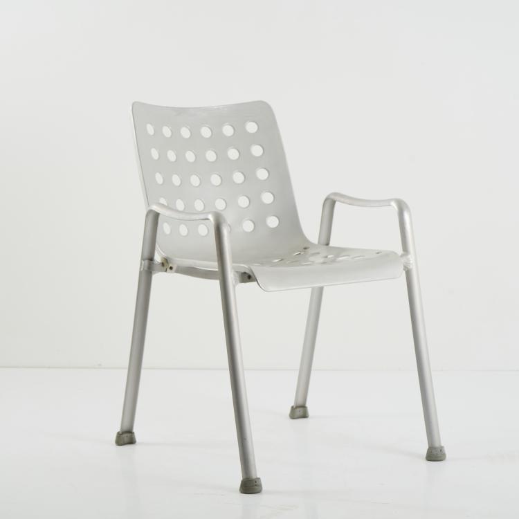 Hauptbild zu Objekt, Armlehnstuhl 'Landi', 1938/39 (Entwurf), Hans Coray, Waedenswil, Metallwarenfabrik, Schweiz / Switzerland, 177A 45