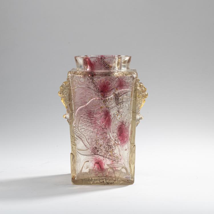 Hauptbild zu Objekt, Vase 'Plat &agrave; t&ecirc;te de chim&egrave;re', 1878-1880, Eug&egrave;ne Rousseau, Appert Fr&egrave;res, Clichy, 176C 450