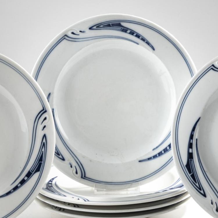 Bild 2 zu Objekt, Six dinner plates 'Whiplash', 1903/04, Henry van de Velde, Meissen, KPM, 176C 640