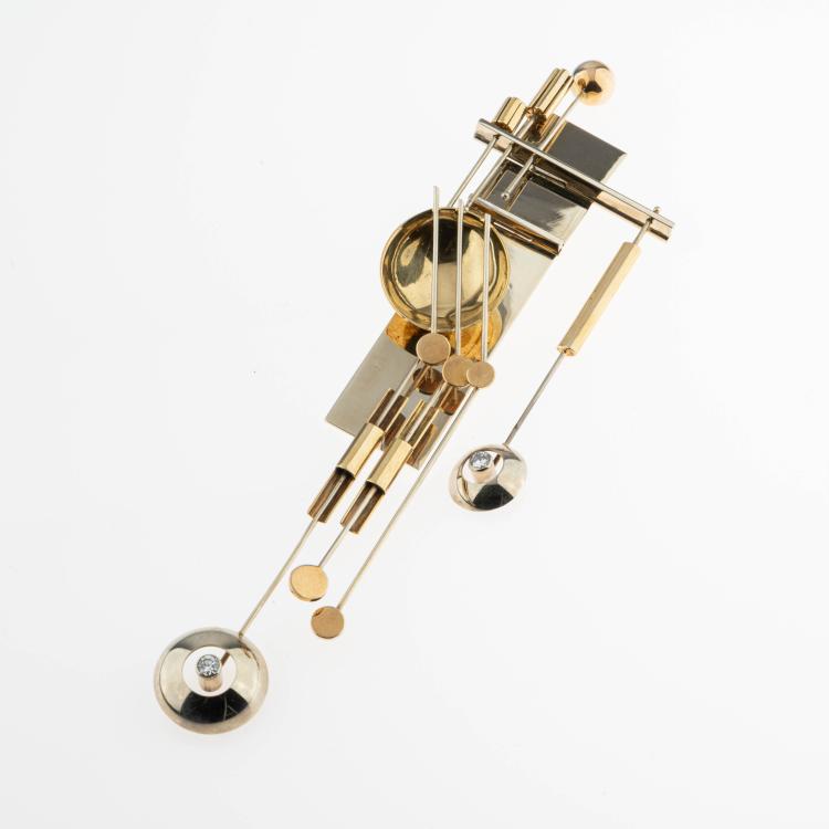Hauptbild zu Objekt, Kinetic brooch 'Orologio italiano', 1972/73, Alberto Giorgi, 176D 869