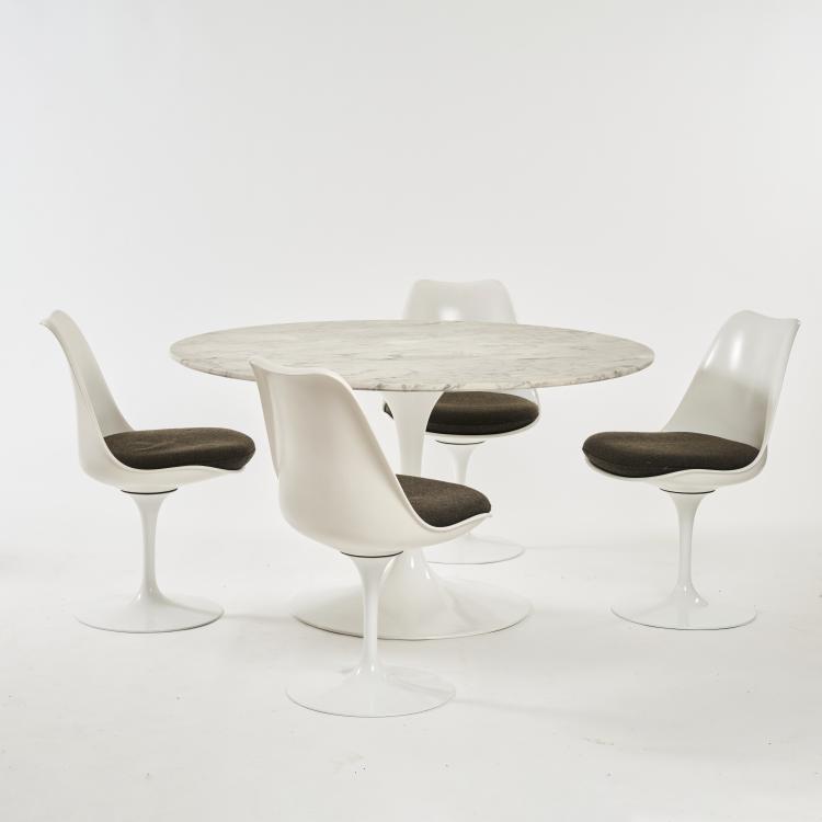 Bild 3 zu Objekt, Acht St&uuml;hle und ein Tisch 'Tulip', 1956, Eero Saarinen, Knoll International, New York, 177A 194