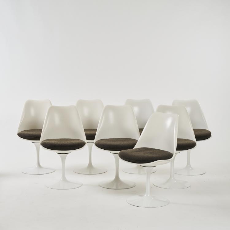 Bild 4 zu Objekt, Acht St&uuml;hle und ein Tisch 'Tulip', 1956, Eero Saarinen, Knoll International, New York, 177A 194