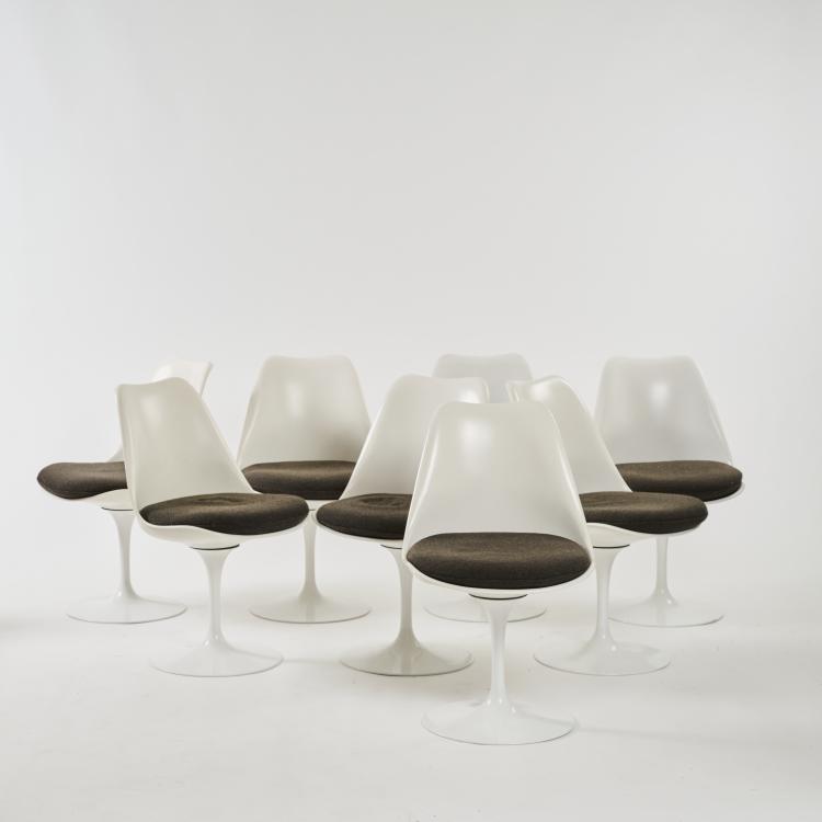 Bild 5 zu Objekt, Acht St&uuml;hle und ein Tisch 'Tulip', 1956, Eero Saarinen, Knoll International, New York, 177A 194