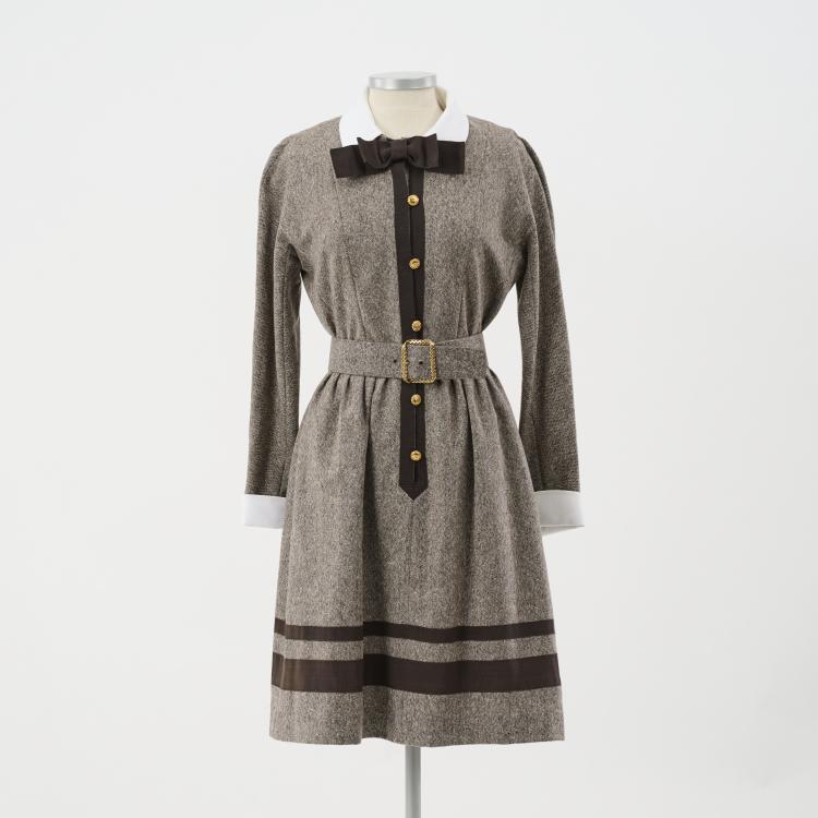 Hauptbild zu Objekt, Chanel Boutique Kleid mit G&uuml;rtel, 1970er Jahre, Chanel Boutique, Paris, 176D 912