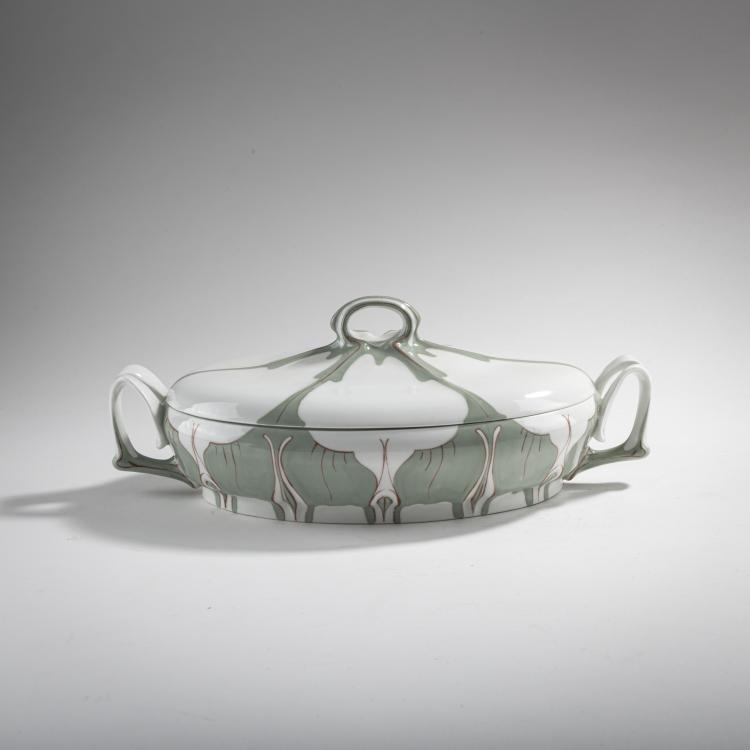 Hauptbild zu Objekt, Oval Turreen 'Crocus', 1896, Konrad Hentschel, Meissen, KPM, 176C 630