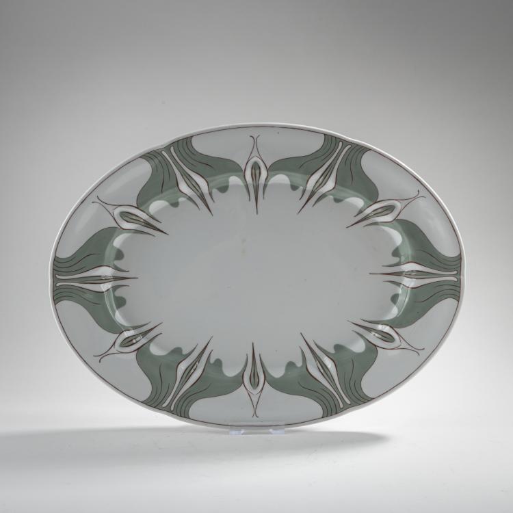 Hauptbild zu Objekt, Serving plate 'Crocus', 1896, Konrad Hentschel, Meissen, KPM, 176C 634