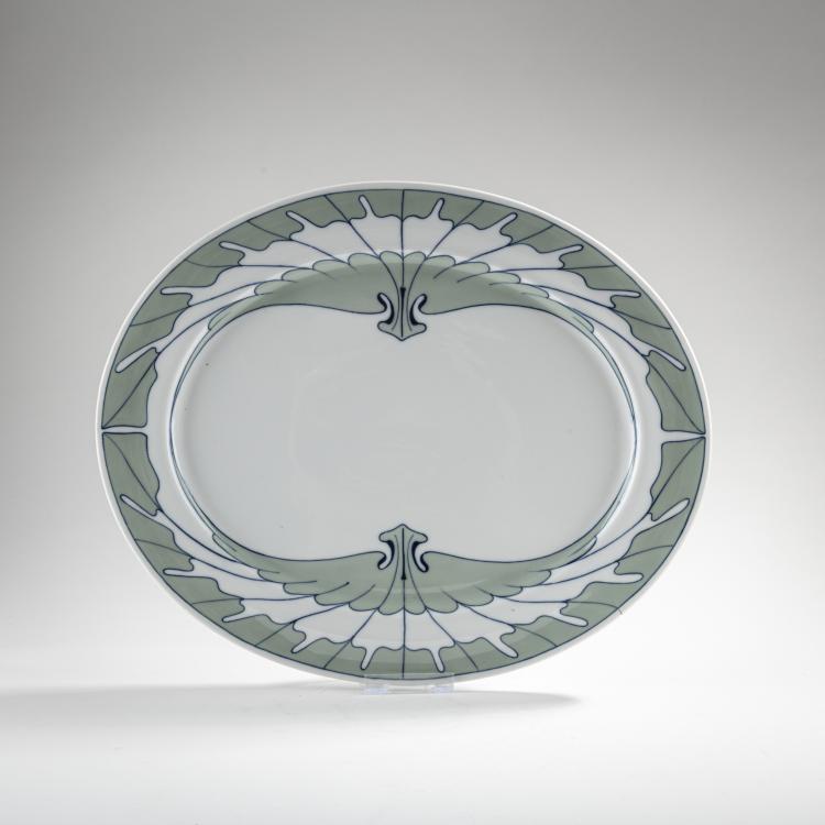 Hauptbild zu Objekt, Serving plate 'Wing Pattern', 1901, Rudolf Hentschel, Meissen, KPM, 176C 638