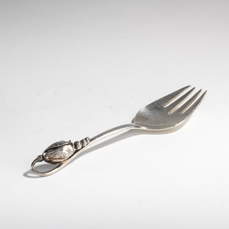 Hauptbild zu Objekt, Serving fork 'Magnolia', 1919, Georg Jensen, Jensen, Kopenhagen, 176C 760