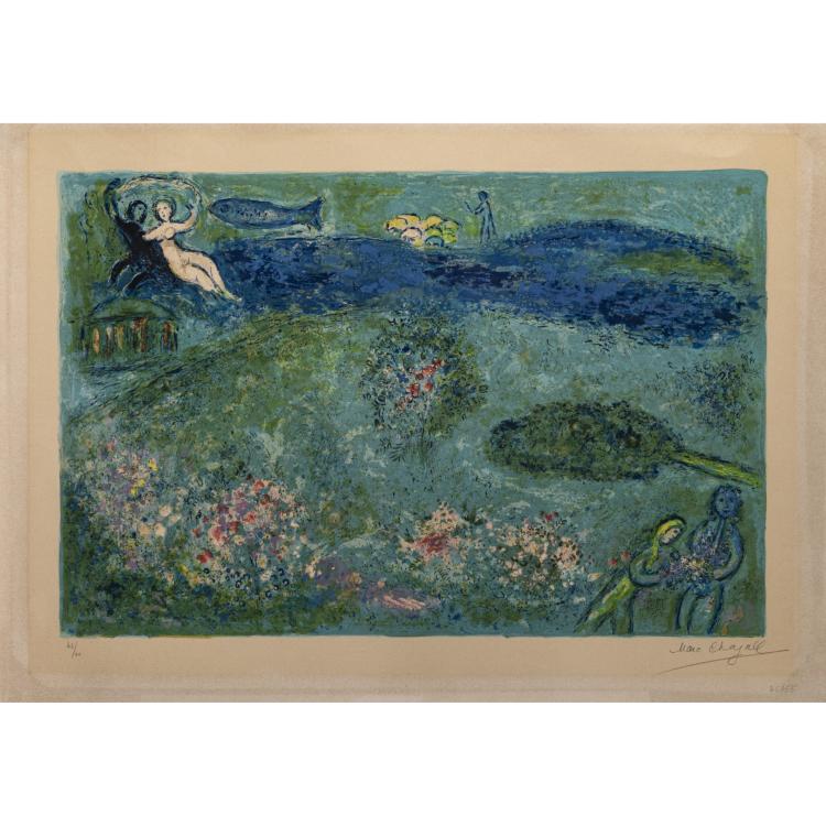 Hauptbild zu Objekt, 'Le Verger' Blatt 37 aus 'Daphnis et Chlo&eacute;', 1961, Marc Chagall, T&eacute;riade &Eacute;diteur, Paris (Publ.), 177C 639