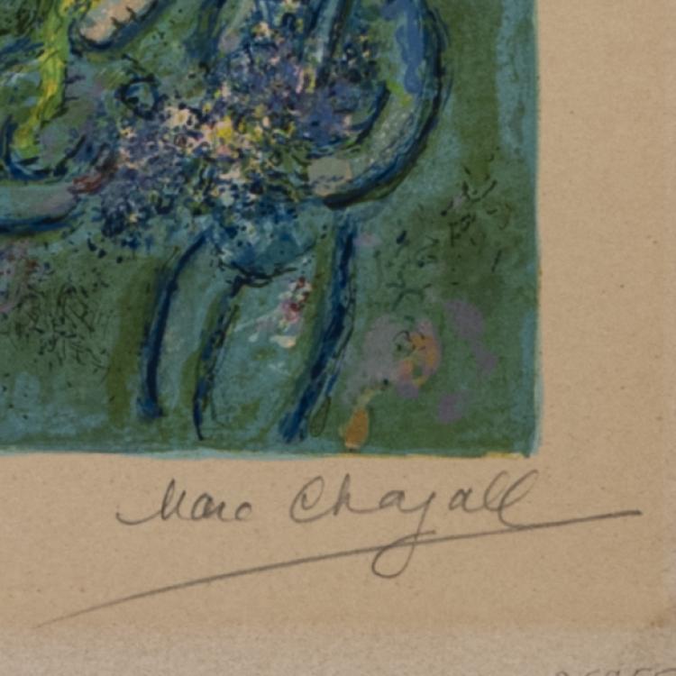 Bild 1 zu Objekt, 'Le Verger' Blatt 37 aus 'Daphnis et Chlo&eacute;', 1961, Marc Chagall, T&eacute;riade &Eacute;diteur, Paris (Publ.), 177C 639