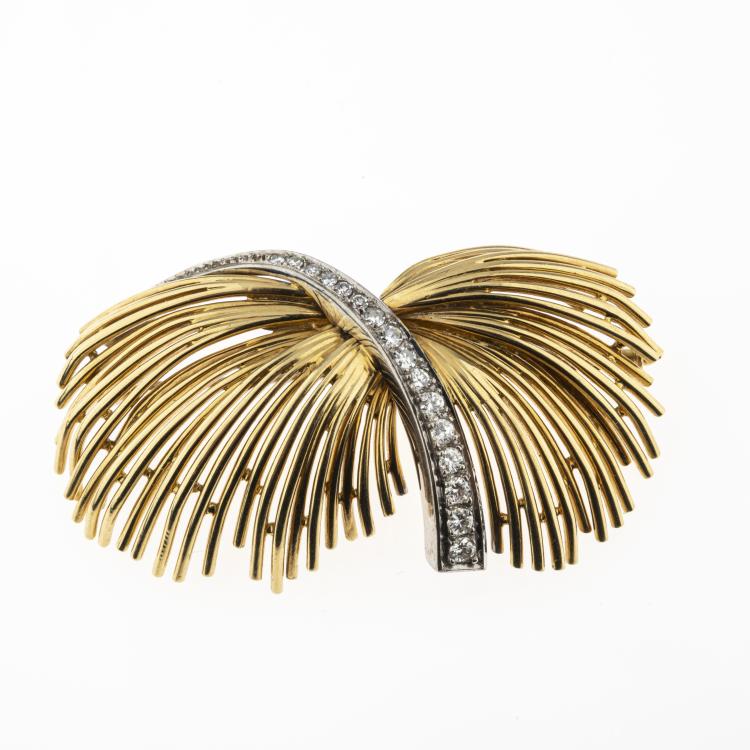 Hauptbild zu Objekt, Vintage Brosche mit Diamanten, 176D 779