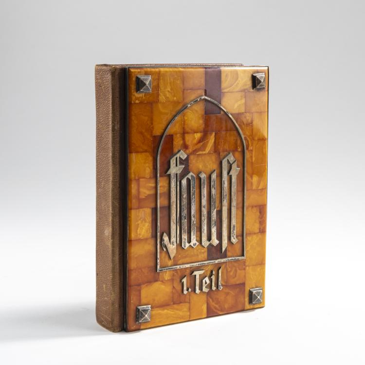 Hauptbild zu Objekt, Goethe's Faust Part 1 with cover made of amber pieces, c. 1939, Hanns Holdt, Deutschland, 176C 716