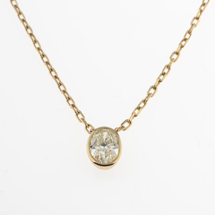 Hauptbild zu Objekt, Solitaire diamond pendant necklace, 176D 806