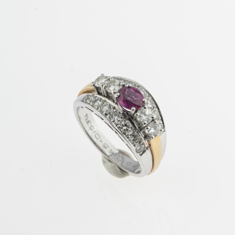 Hauptbild zu Objekt, Cocktailring mit Rubin und Diamanten, 176D 787