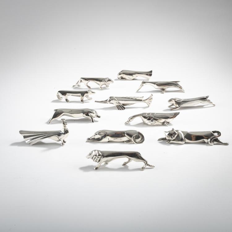 Hauptbild zu Objekt, Zw&ouml;lf Messerb&auml;nkchen, um 1925, Christofle, Paris, 176C 510