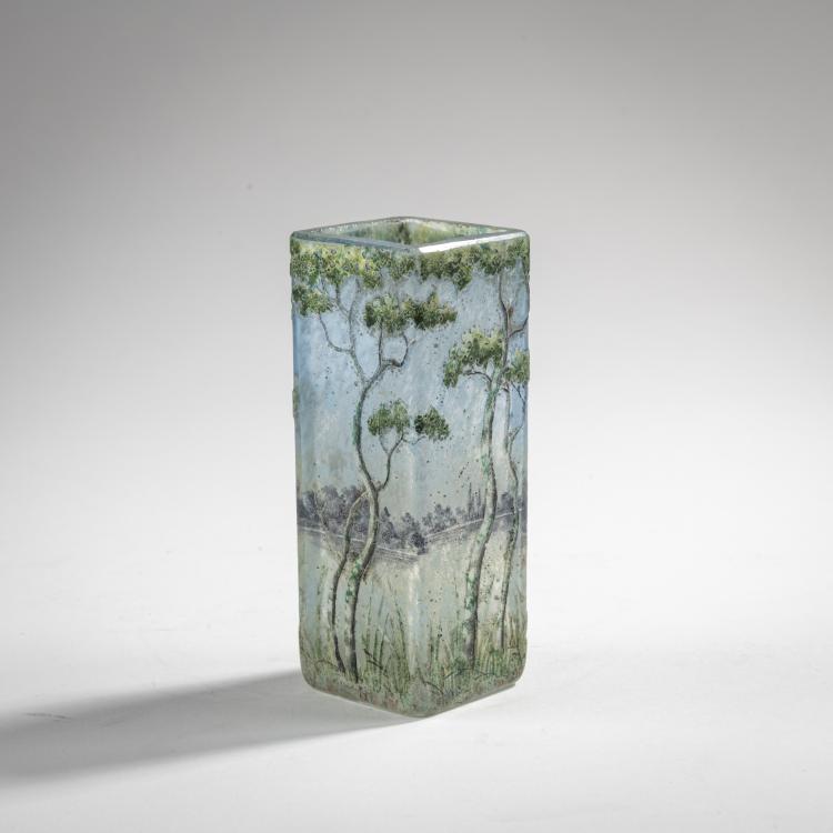 Bild 1 zu Objekt, Miniature vase 'Paysage en &eacute;t&eacute;', c. 1903-05, Daum Fr&egrave;res, Nancy, 176C 373