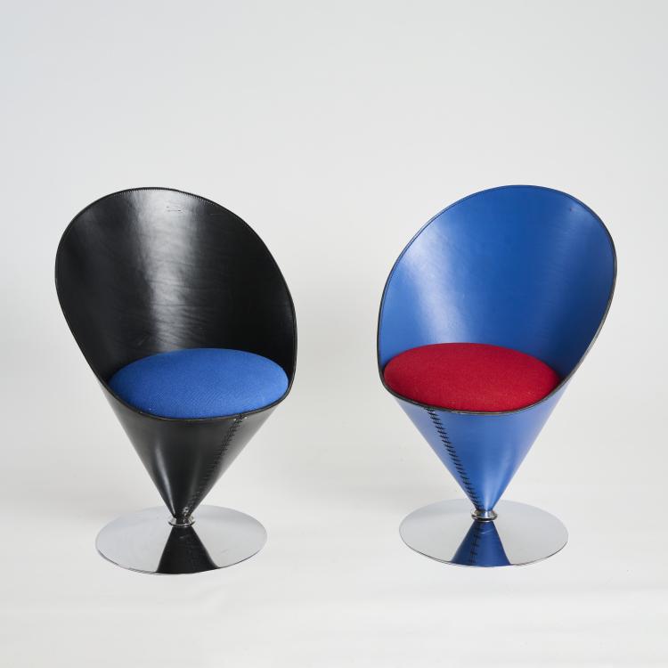 Hauptbild zu Objekt, Zwei Sessel 'Cone chair', 1958 (Entwurf), Verner Panton, Polythema, Erding, 177A 211