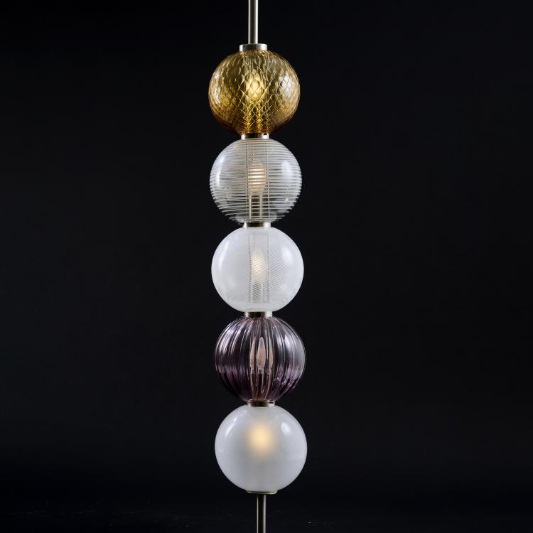 Bild 1 zu Objekt, 'Abaco' ceiling light, 1998 (design), Philip Baldwin,Monica Guggisberg, Venini & C., Murano, 176B 356