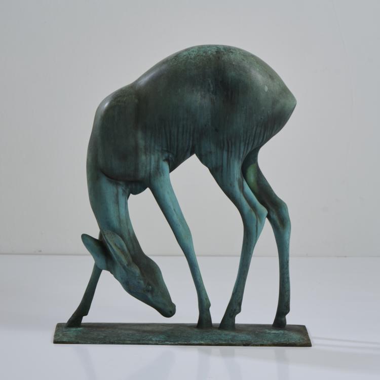 Hauptbild zu Objekt, Grazing Deer, 1930, Fritz von Graevenitz, 176C 681