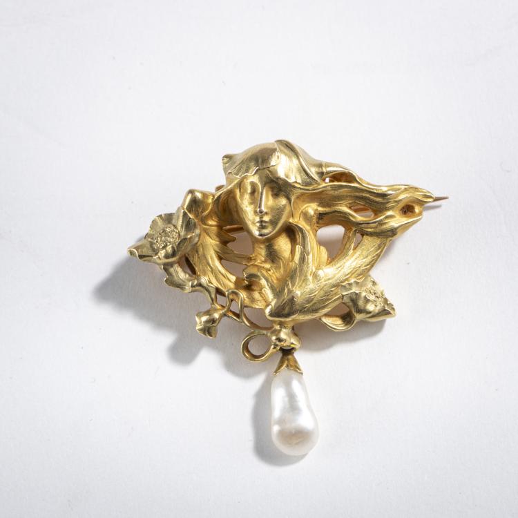 Hauptbild zu Objekt, Brooch 'Girl's Head', c. 1900, Paris, 176C 522