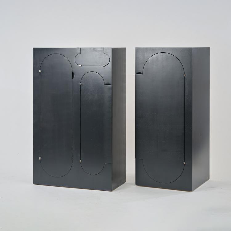 Hauptbild zu Objekt, Ein Barschrank, ein Kleiderschrank 'Squadra', um 1966 (Entwurf), Klaus Vogt, Prima Marghitola, Luzern, 176B 76