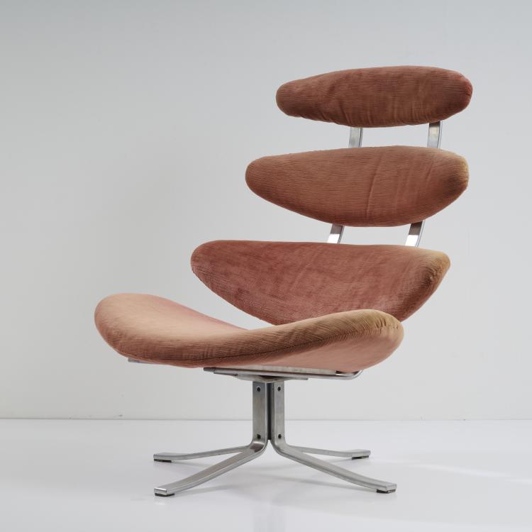 Bild 3 zu Objekt, 'Corona-Model No. EJ 605' easy chair, 1961 (design), Poul Volther, J&ouml;rgensen, Eric, Kopenhagen, 176B 297