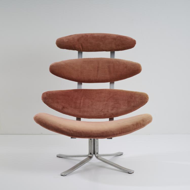 Bild 4 zu Objekt, 'Corona-Model No. EJ 605' easy chair, 1961 (design), Poul Volther, J&ouml;rgensen, Eric, Kopenhagen, 176B 297