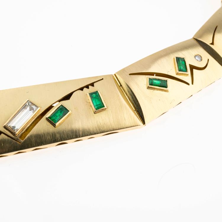 Bild 5 zu Objekt, Unikat-Collier mit aufw&auml;ndigen S&auml;gearbeiten, 1992, Johann M&uuml;llerperth, 176D 900