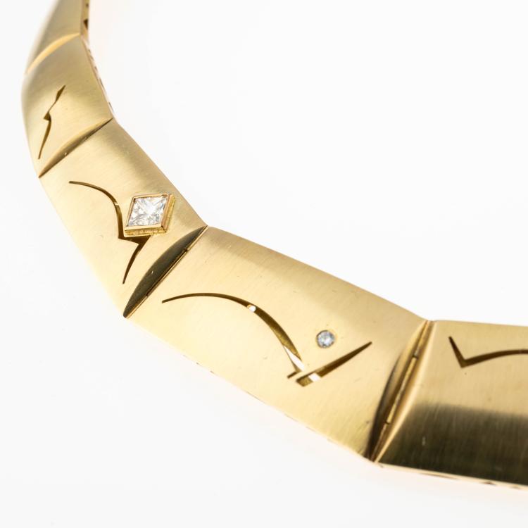 Bild 6 zu Objekt, Unikat-Collier mit aufw&auml;ndigen S&auml;gearbeiten, 1992, Johann M&uuml;llerperth, 176D 900