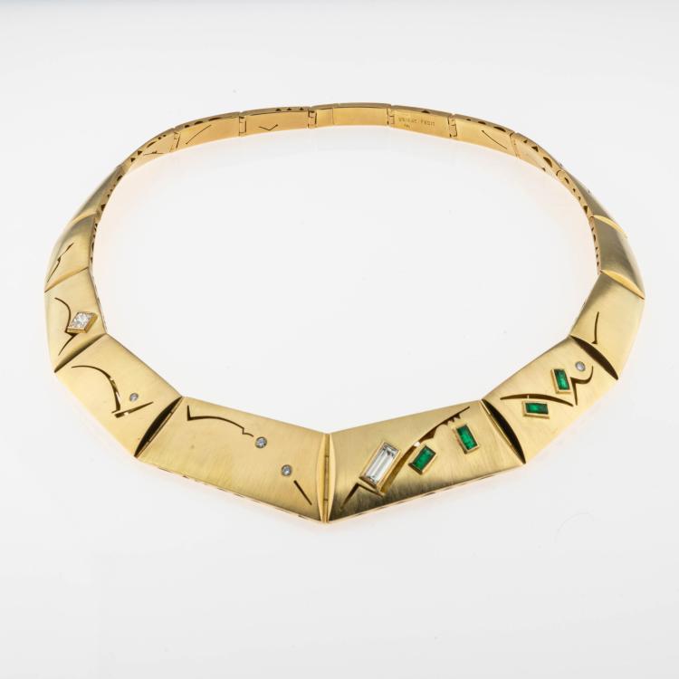 Bild 7 zu Objekt, Unikat-Collier mit aufw&auml;ndigen S&auml;gearbeiten, 1992, Johann M&uuml;llerperth, 176D 900