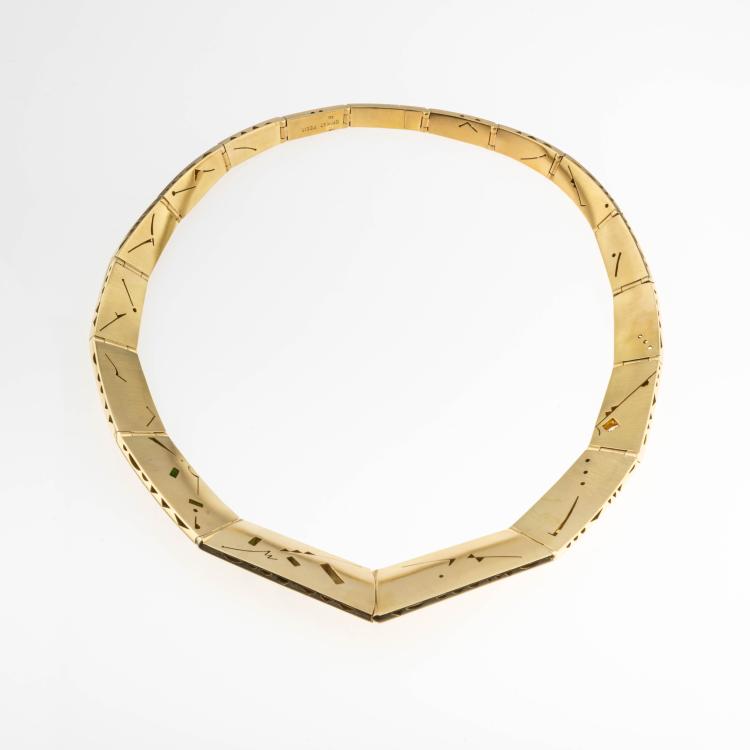 Bild 8 zu Objekt, Unikat-Collier mit aufw&auml;ndigen S&auml;gearbeiten, 1992, Johann M&uuml;llerperth, 176D 900