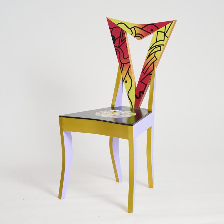 Hauptbild zu Objekt, 'Czech Cubism' chair, 1991, Alessandro Mendini, Vitra, Weil am Rhein, 176B 241
