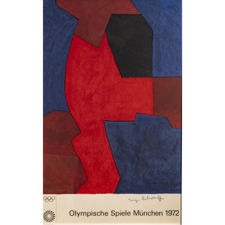 Hauptbild zu Objekt, 7 artist posters 'Olympic Games Munich 1972', 1972, Josef Albers,Horst Antes,Eduardo Chillida,Allan D'Arcangelo,Hans Hartung,Marino Marini,Serge Poliakoff, 177C 710