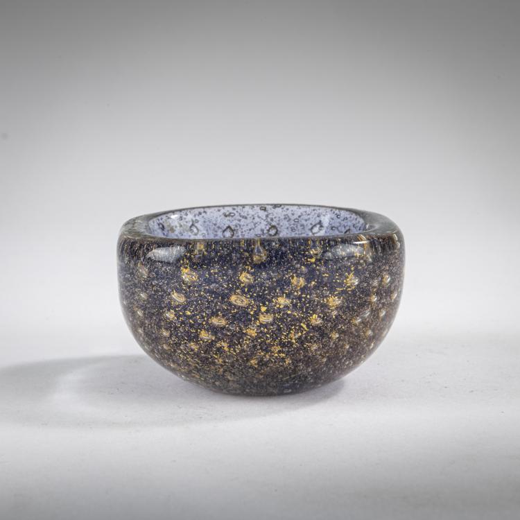 Bild 1 zu Objekt, Kleine Schale 'Sommerso a bollicine', um 1935, Carlo Scarpa, Venini & C., Murano, 177B 511
