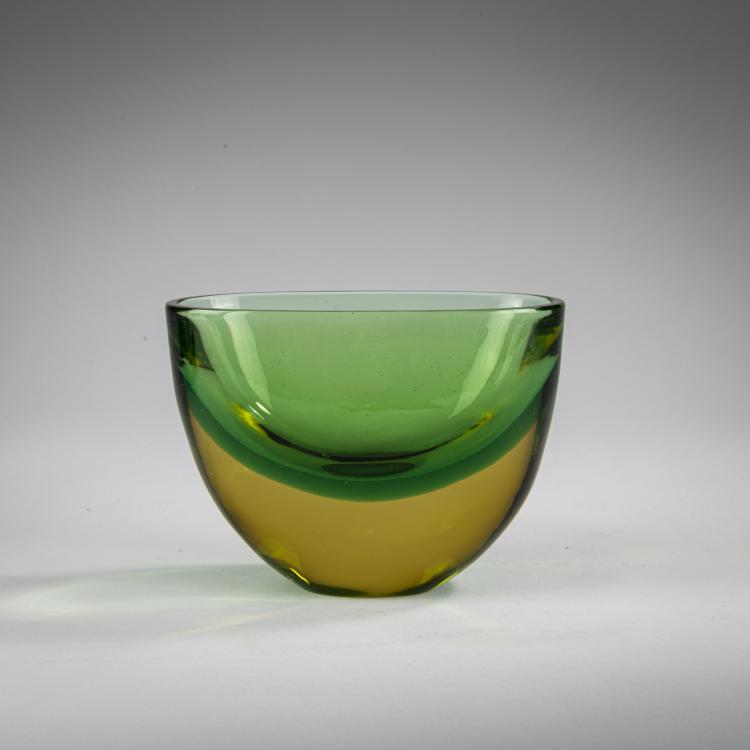 Hauptbild zu Objekt, Vase 'Sommerso verde giallo', um 1955, Flavio Poli, Seguso Vetri d'Arte, Murano, 177B 594