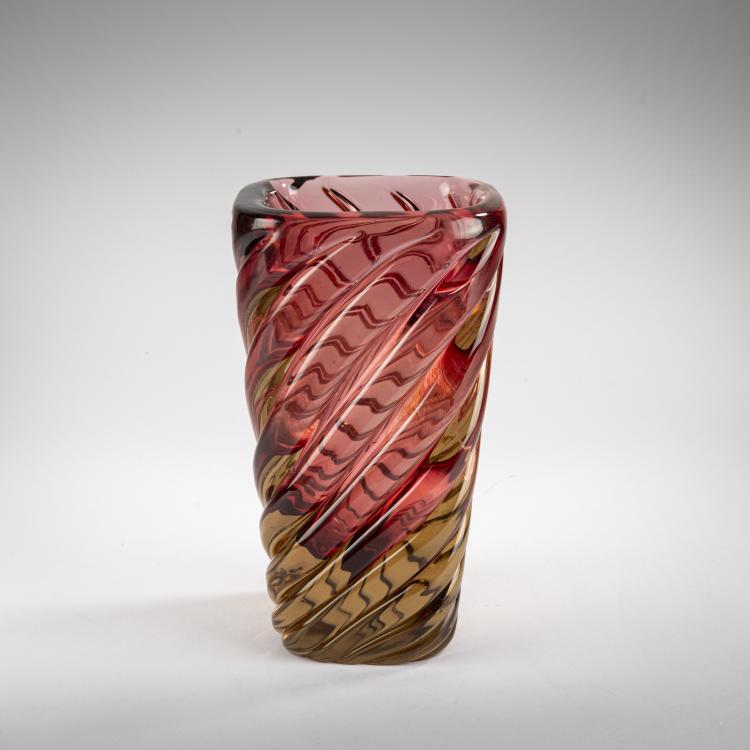 Hauptbild zu Objekt, Vase 'A coste fum&egrave; rubino', 1957, Flavio Poli, Seguso Vetri d'Arte, Murano, 177B 599