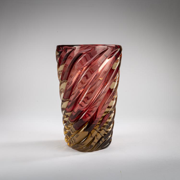 Bild 1 zu Objekt, Vase 'A coste fum&egrave; rubino', 1957, Flavio Poli, Seguso Vetri d'Arte, Murano, 177B 599