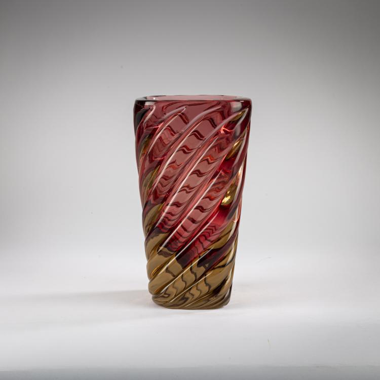 Bild 2 zu Objekt, Vase 'A coste fum&egrave; rubino', 1957, Flavio Poli, Seguso Vetri d'Arte, Murano, 177B 599