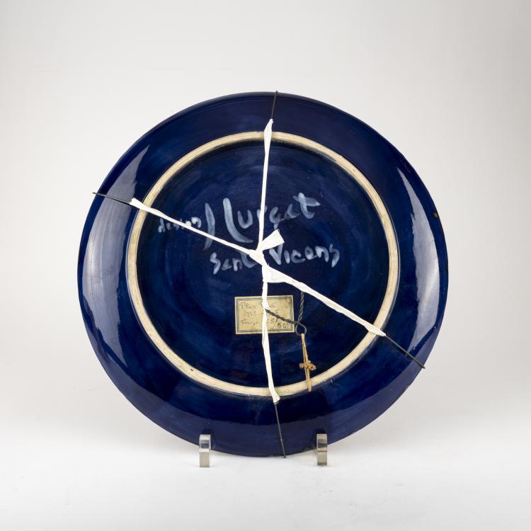 Bild 1 zu Objekt, Zierteller 'Coq', 1950er Jahre, Jean Lur&ccedil;at, Sant-Vicens, Perpignan, 177A 58