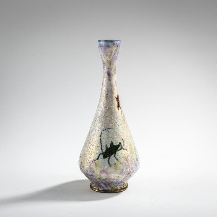 Hauptbild zu Objekt, Cloisonn&eacute; vase with Insects, 1905, Paul Bonnaud, Bonnaud, Paul, Limoges, 176C 509