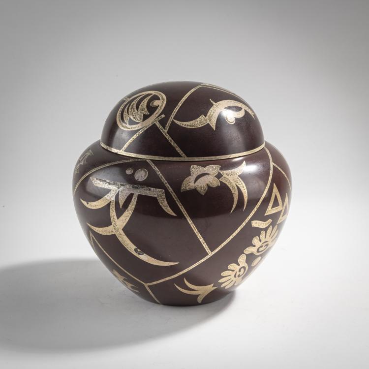 Hauptbild zu Objekt, 'Ikora'-Dose, c. 1929, Paul Haustein (surroundings), WMF, Geislingen, 176C 703