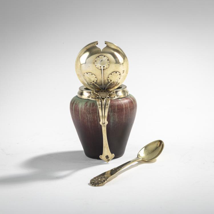 Bild 2 zu Objekt, Senftopf mit L&ouml;ffel, um 1900, Frankreich, 176C 478