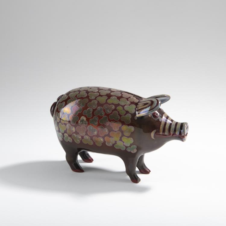 Hauptbild zu Objekt, Piggy bank, c. 1895, Vilmos Zsolnay, Zsolnay, Pecs, 176C 564