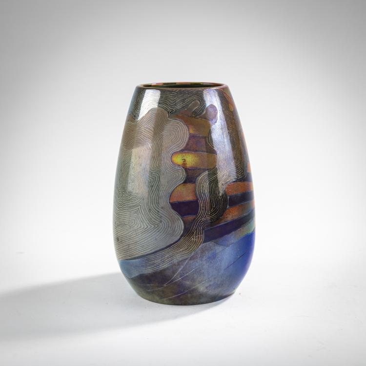 Bild 1 zu Objekt, Vase with Sunrise, c. 1898, Vilmos Zsolnay, Zsolnay, Pecs, 176C 566