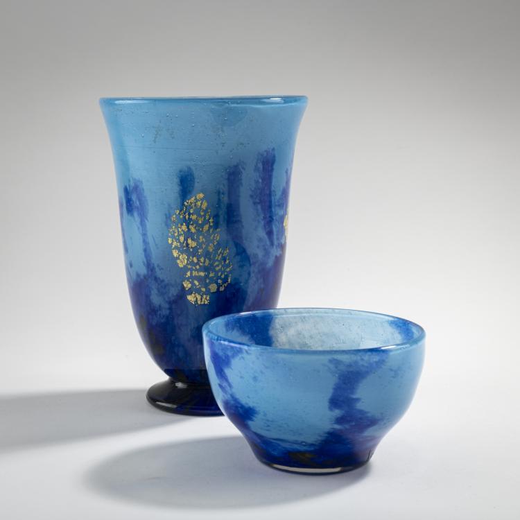 Bild 1 zu Objekt, Vase und Schale 'Jades', um 1925, Daum Fr&egrave;res, Nancy, 176C 392