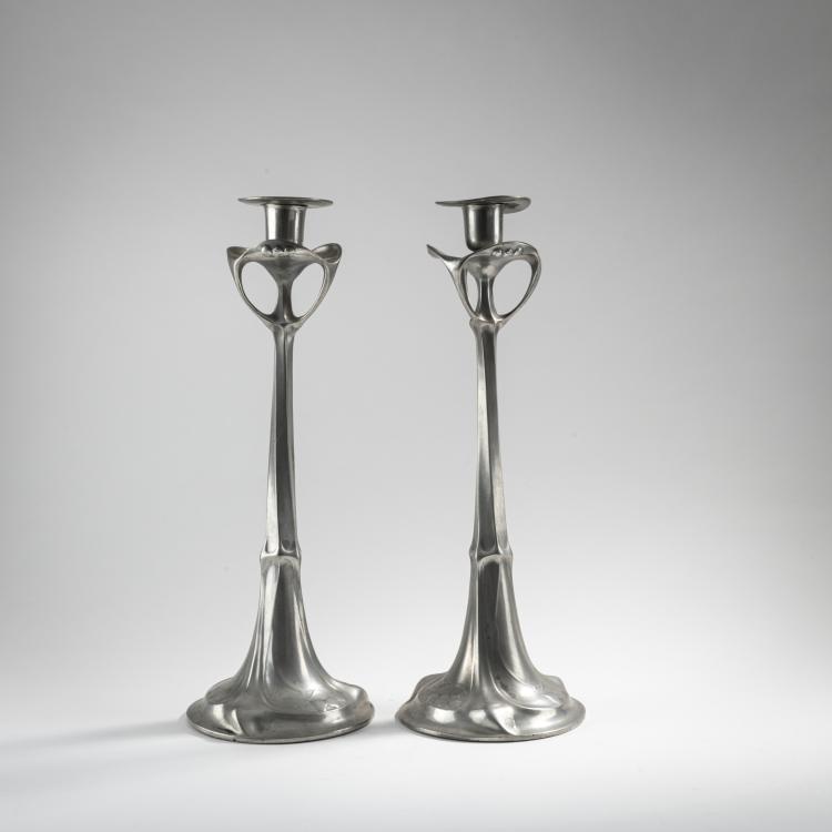 Hauptbild zu Objekt, Two Candlesticks, 1901/02, Hugo Leven (attributed), Kayser Sohn, Krefeld, 176C 704